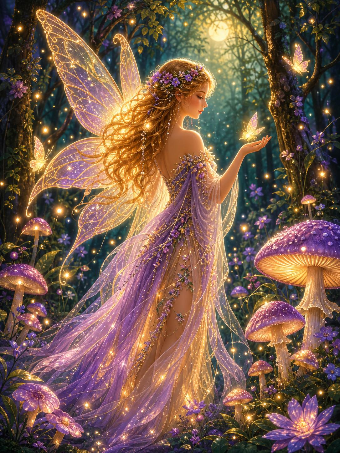 Enchanted Forest Fairy Diamond Painting Kit