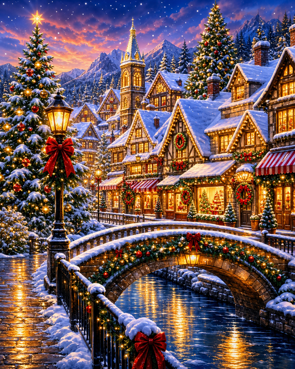 Christmas Village Diamond Painting Kit