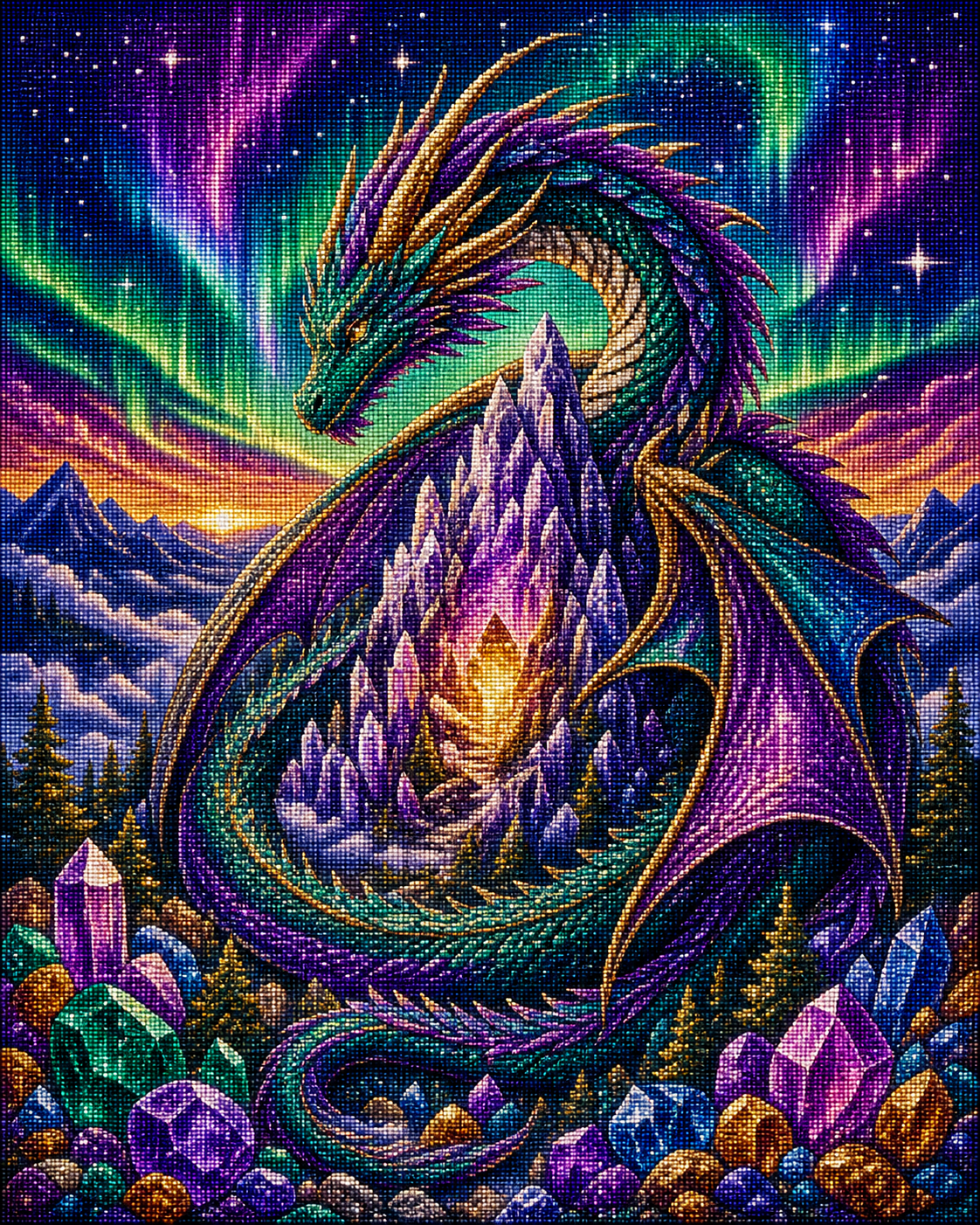 Dragon Crystal Peak Diamond Painting Kit